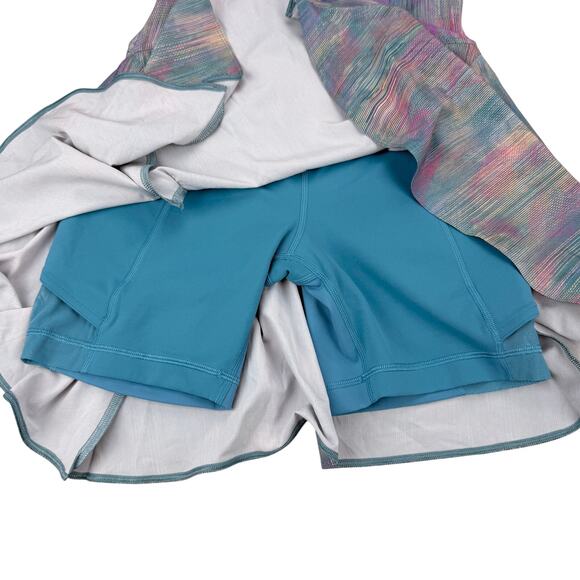 LULULEMON Everlux Short-Lined Tennis Tank Dress 6" Size 4 Pixel Diffuse Multi - Picture 7 of 11